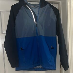 Columbia Two-Tone Blue and Gray Rain Jacket